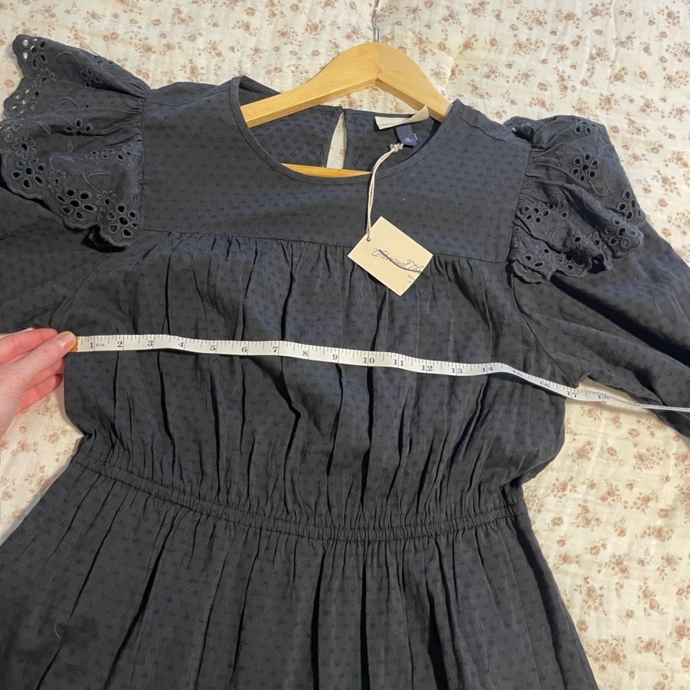 Universal Thread Black Eyelet sleeve dress - Picture 5 of 8